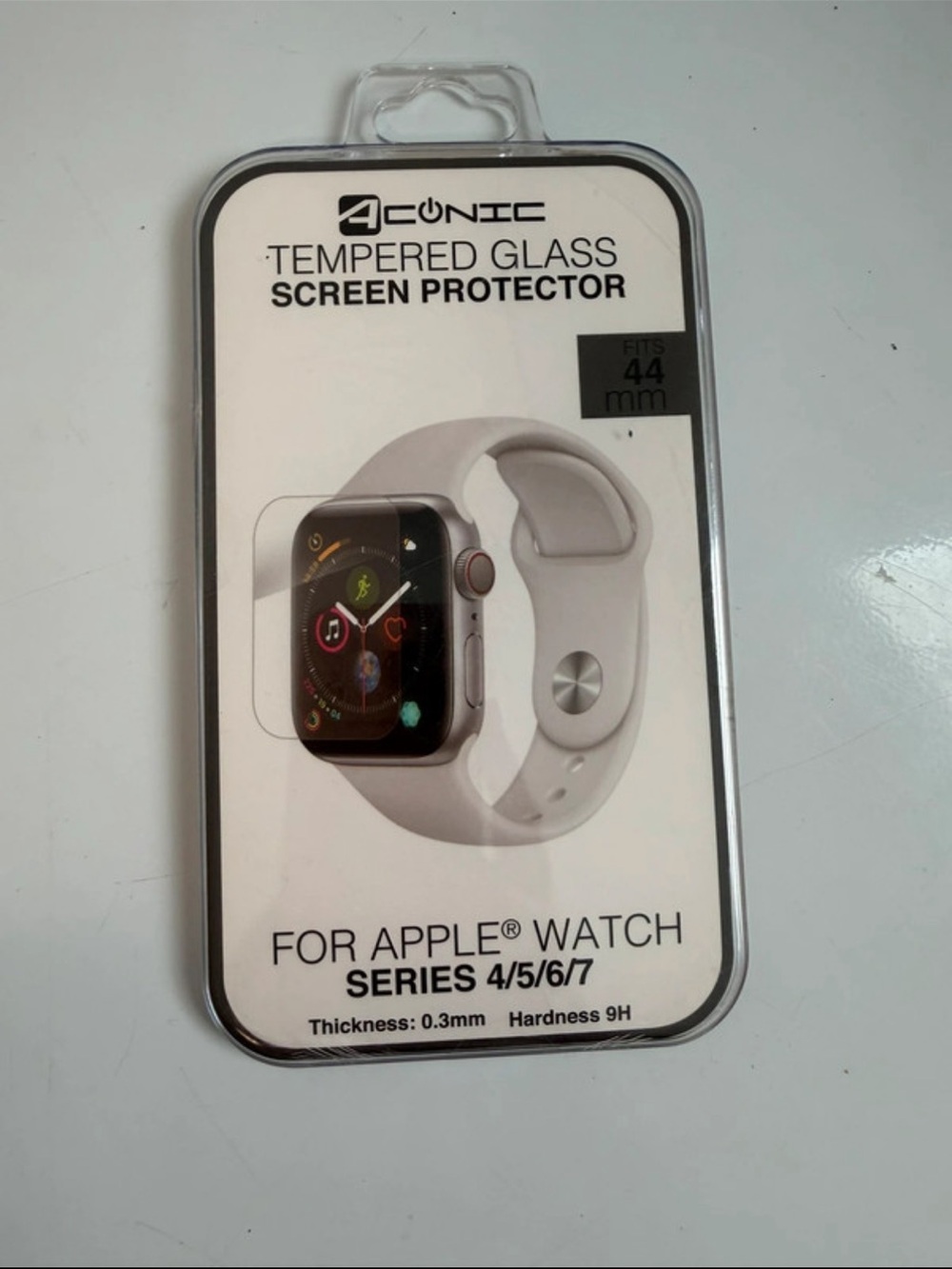 Tempered Glass Screen Protector for Apple Watch 44mm - White